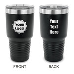 Logo 30 oz Stainless Steel Tumbler - Black - Double-Sided
