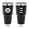 Logo 30 oz Stainless Steel Ringneck Tumblers - Black - Double Sided - APPROVAL