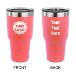 Logo 30 oz Stainless Steel Tumbler - Coral - Double-Sided