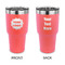 Logo 30 oz Stainless Steel Ringneck Tumblers - Coral - Double Sided - APPROVAL