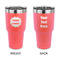 Logo 30 oz Stainless Steel Tumbler - Coral - Double-Sided
