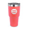 Logo 30 oz Stainless Steel Ringneck Tumblers - Coral - FRONT