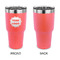 Logo 30 oz Stainless Steel Ringneck Tumblers - Coral - Single Sided - APPROVAL
