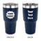 Logo 30 oz Stainless Steel Ringneck Tumblers - Navy - Double Sided - APPROVAL