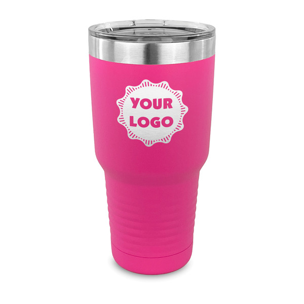 Custom Logo 30 oz Stainless Steel Tumbler - Pink - Single-Sided