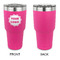 Logo 30 oz Stainless Steel Ringneck Tumblers - Pink - Single Sided - APPROVAL