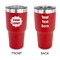 Logo 30 oz Stainless Steel Ringneck Tumblers - Red - Double Sided - APPROVAL