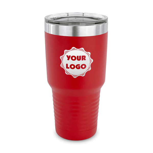 Custom Logo 30 oz Stainless Steel Tumbler - Red - Single-Sided