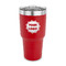 Logo 30 oz Stainless Steel Ringneck Tumblers - Red - FRONT