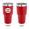 Logo 30 oz Stainless Steel Ringneck Tumblers - Red - Single Sided - APPROVAL