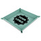 Logo 9" x 9" Teal Leatherette Snap Up Tray - MAIN