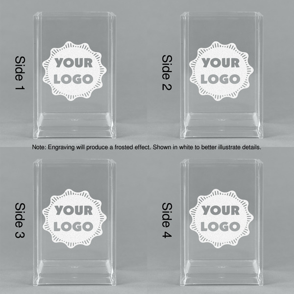 Logo Acrylic Pen Holder - All Sides