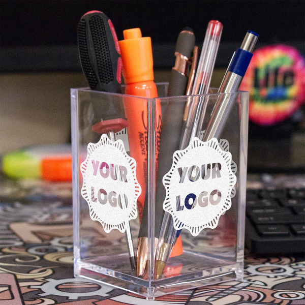 Logo Acrylic Pen Holder - In Context