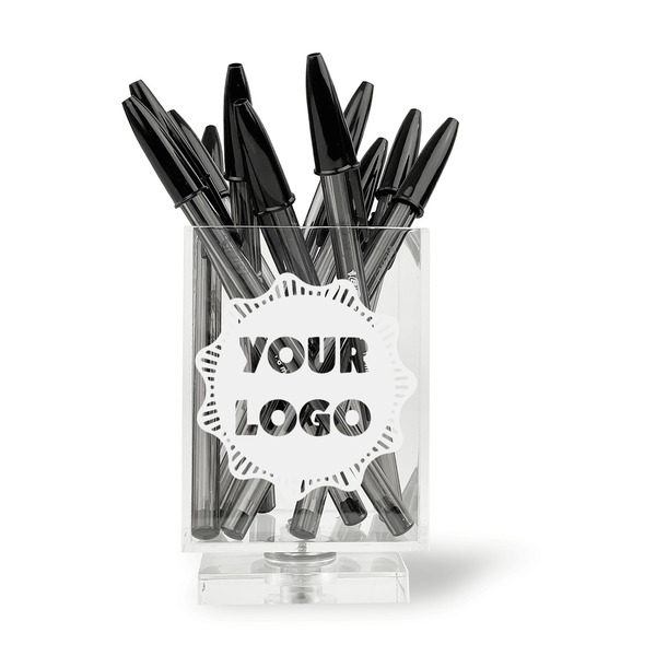 Logo Acrylic Pencil Holder - FRONT