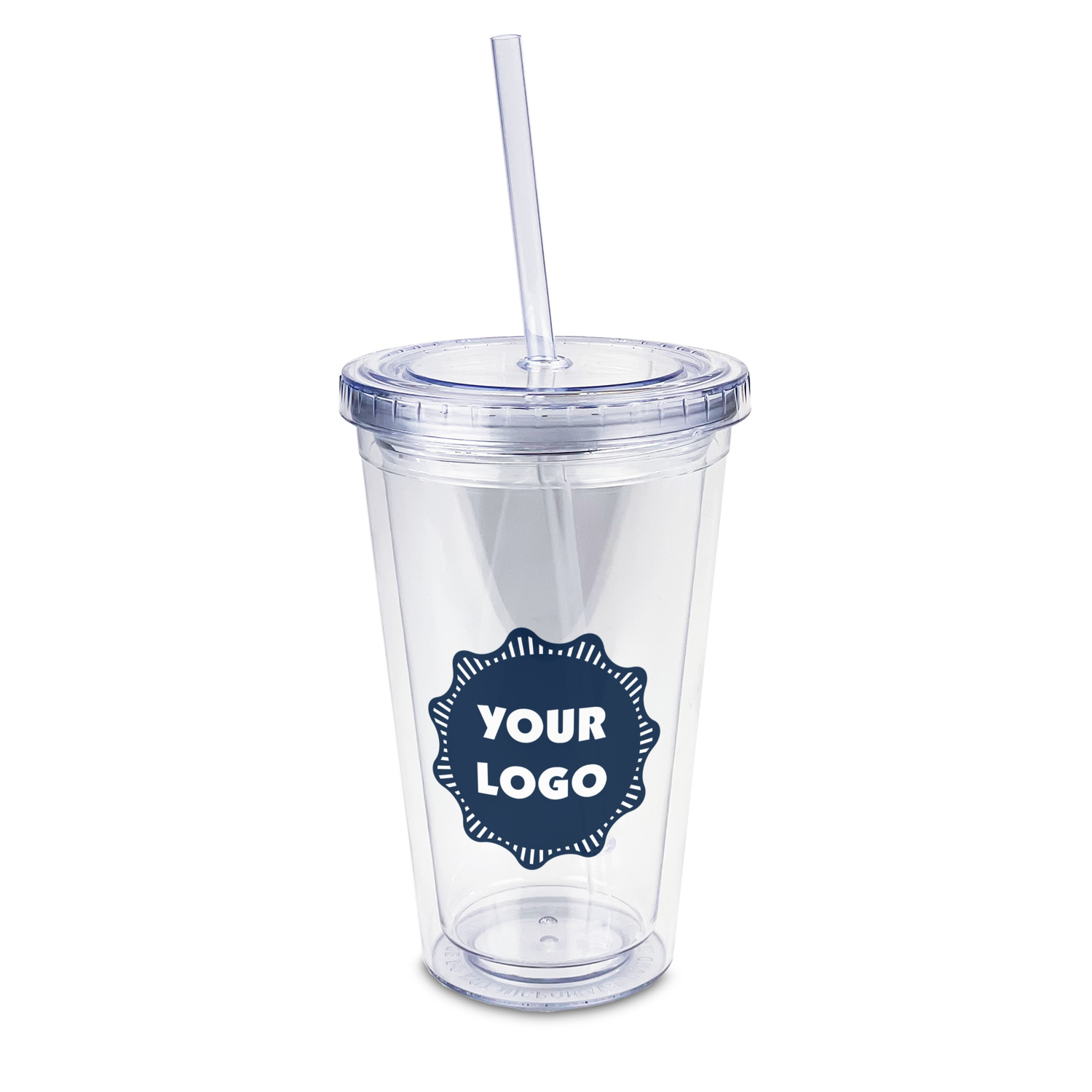 16-oz Double-Wall Clear Plastic Tumblers - Drinking Glasses - Tumblers with  Lids and Straws