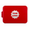 Logo Aluminum Baking Pan with Red Lid