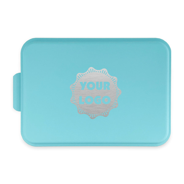 Custom Logo Aluminum Baking Pan with Teal Lid
