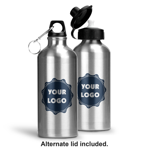 Logo Aluminum Water Bottle - Alternate lid options