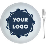 Logo 8" Glass Appetizer / Dessert Plate