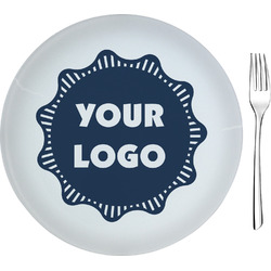Logo Glass Appetizer / Dessert Plate 8" - Single