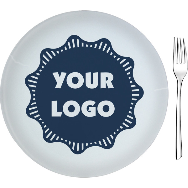 Custom Logo 8" Glass Appetizer / Dessert Plate