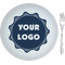 Logo 8" Glass Appetizer / Dessert Plate