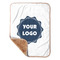 Logo Baby Sherpa Blanket - Corner Showing Soft