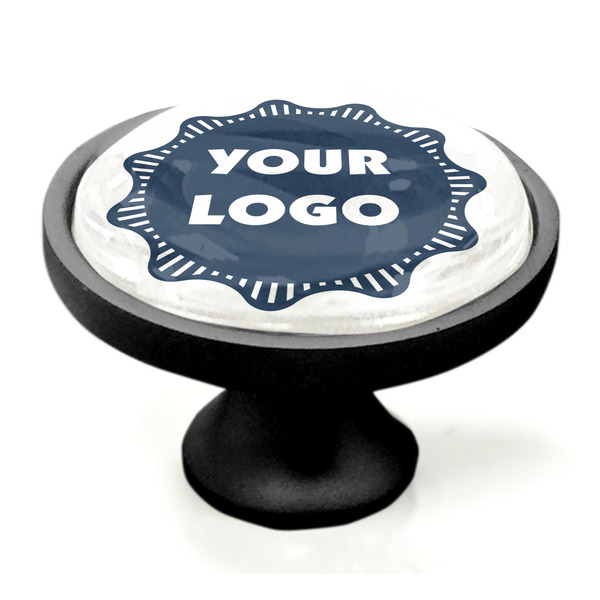 Logo Black Custom Cabinet Knob (Side)