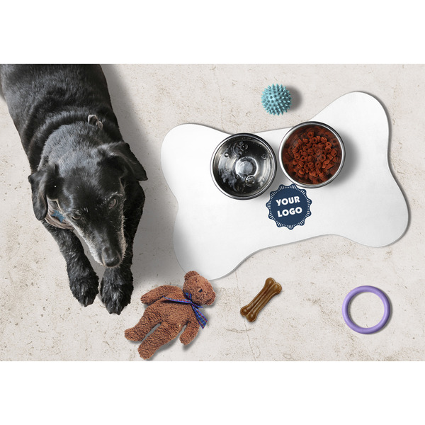 Logo Bone Shaped Mat w/ Food & Water