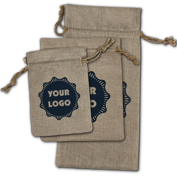 Logo Burlap Gift Bags - (PARENT MAIN) All Three