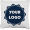 Logo Faux-Linen Throw Pillow 16"