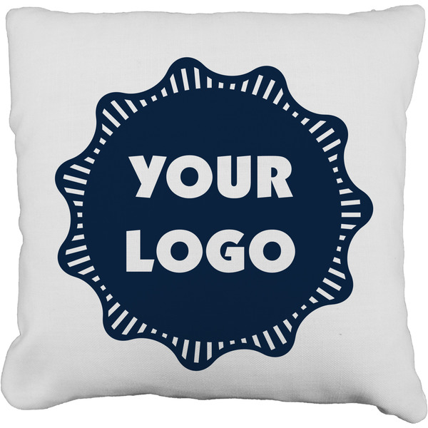 Custom Logo Faux-Linen Throw Pillow 18"