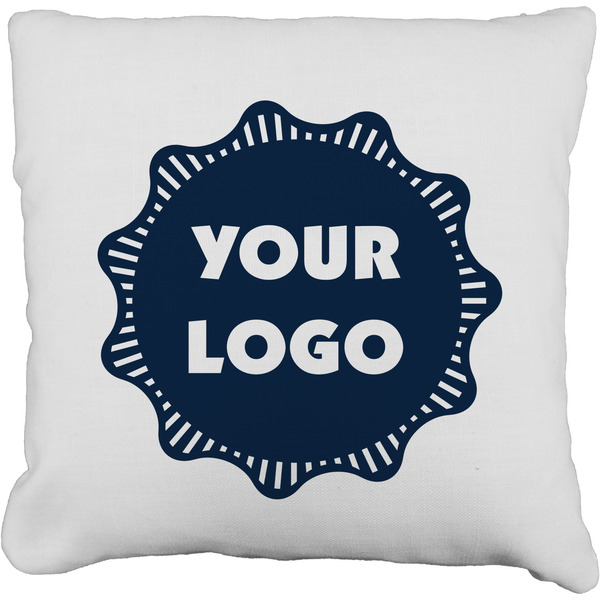 Custom Logo Faux-Linen Throw Pillow 20"