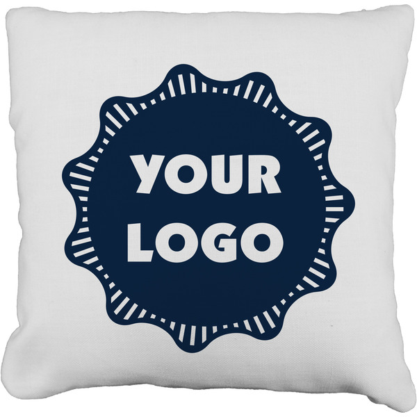 Custom Logo Faux-Linen Throw Pillow 26"