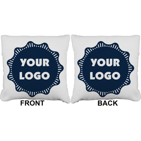 Logo Burlap Pillow Approval