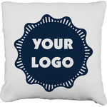 Logo Faux-Linen Throw Pillow