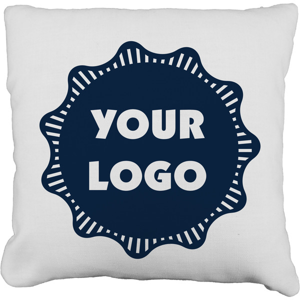 Custom Logo Faux-Linen Throw Pillow