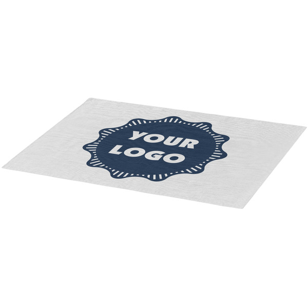 Logo Burlap Placemat (Angle View)