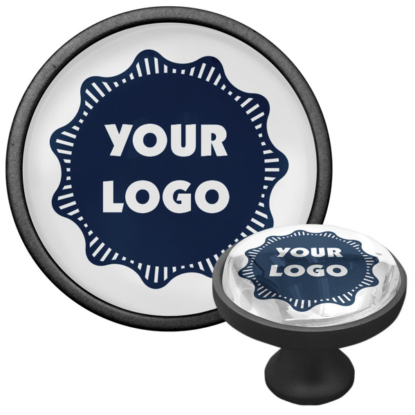 Logo Cabinet Knob - Black - Multi Angle