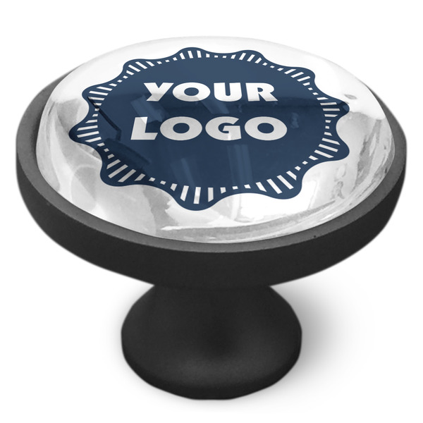 Logo Cabinet Knob - Black - Side