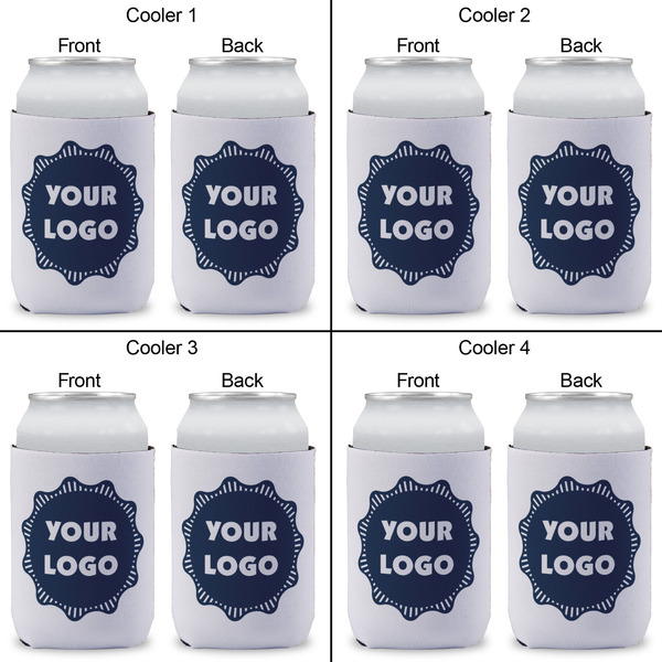Logo Can Cooler - Standard 12oz - Set of 4 - Front & Back