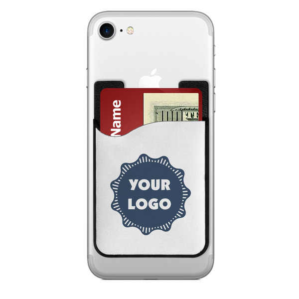 Custom Logo 2-in-1 Cell Phone Credit Card Holder & Screen Cleaner