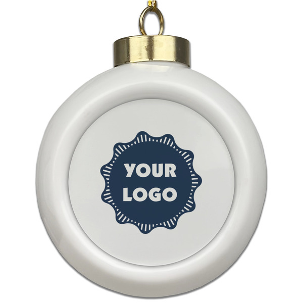 Custom Logo Ceramic Ball Ornament