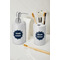Logo Ceramic Bathroom Accessories - LIFESTYLE (toothbrush holder & soap dispenser)