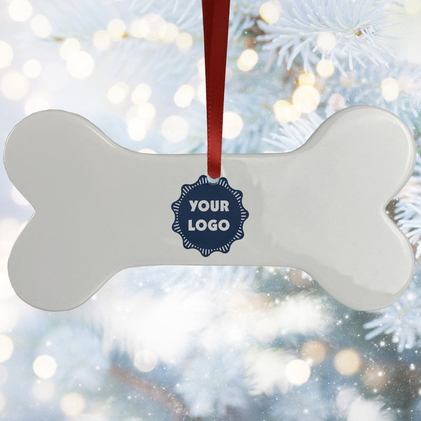 Custom Logo Ceramic Dog Ornament