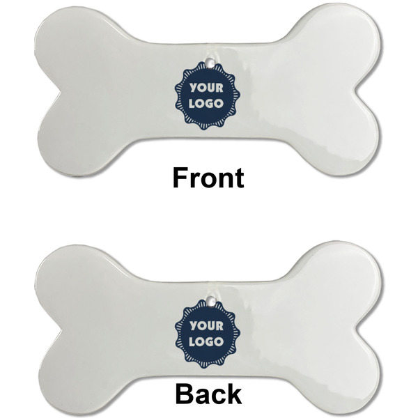 Logo Ceramic Flat Ornament - Bone Front & Back (APPROVAL)