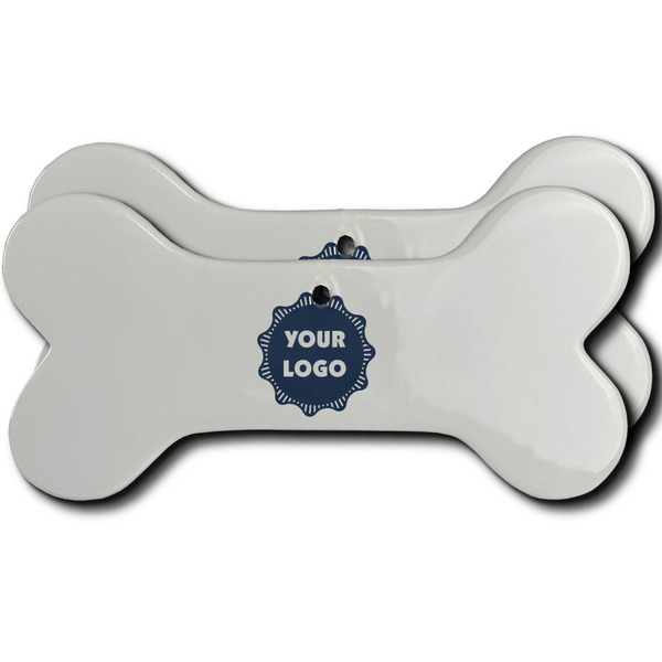 Custom Logo Ceramic Dog Ornament - Double-Sided