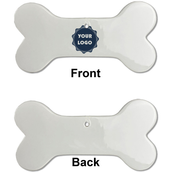 Logo Ceramic Flat Ornament - Bone Front & Back Single Print (APPROVAL)