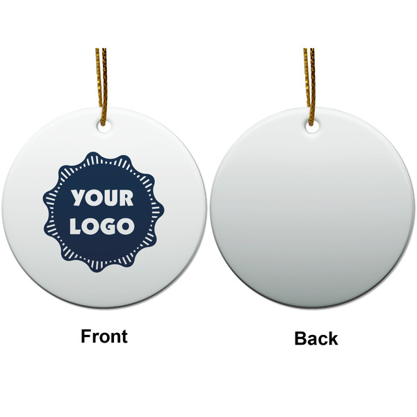 Logo Ceramic Flat Ornament - Circle Front & Back (APPROVAL)