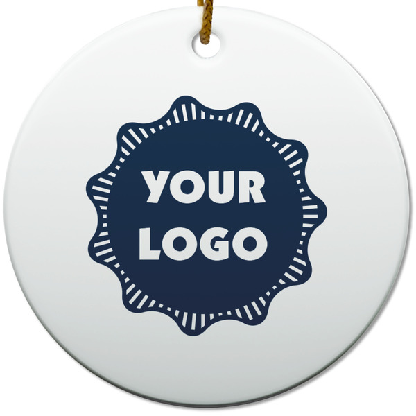 Custom Logo Round Ceramic Ornament